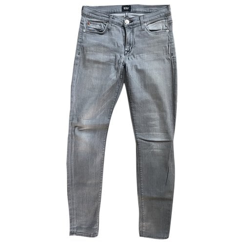 Pre-owned Hudson Linen Trousers In Grey