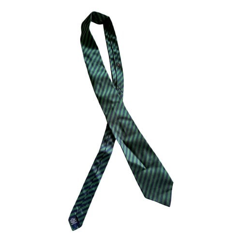 Pre-owned Chanel Silk Tie In Green