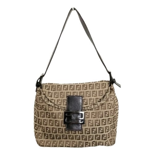 Pre-owned Fendi Baguette Cloth Handbag In Brown