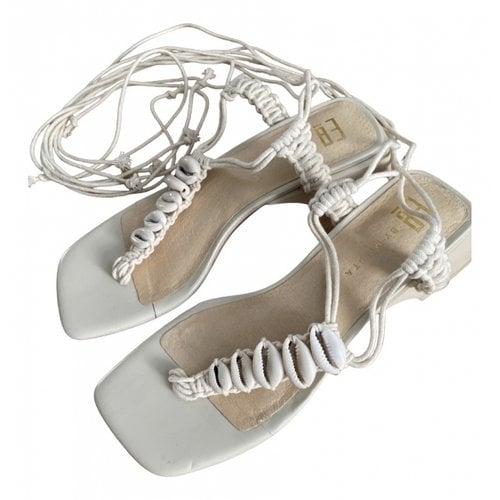 Pre-owned Miista Leather Sandals In Beige