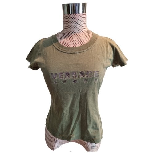 Pre-owned Versace T-shirt In Khaki