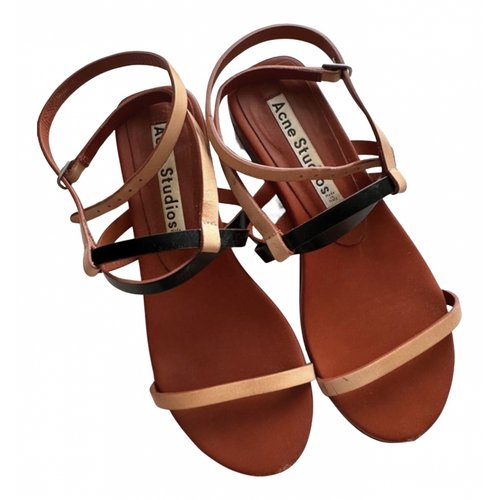 Pre-owned Acne Studios Leather Sandal In Brown