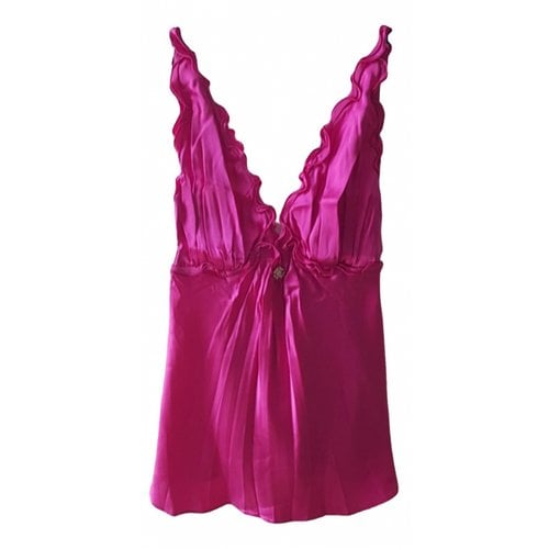 Pre-owned Roberto Cavalli Silk Camisole In Pink
