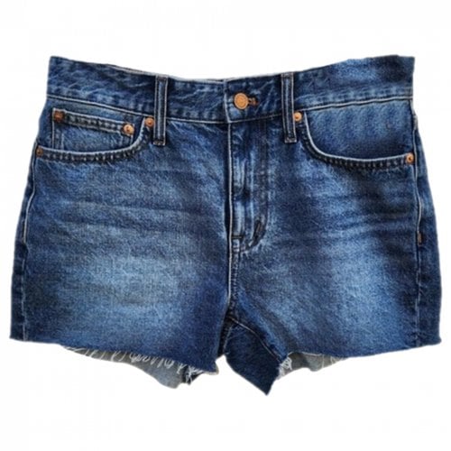 Pre-owned Madewell Mini Short In Blue