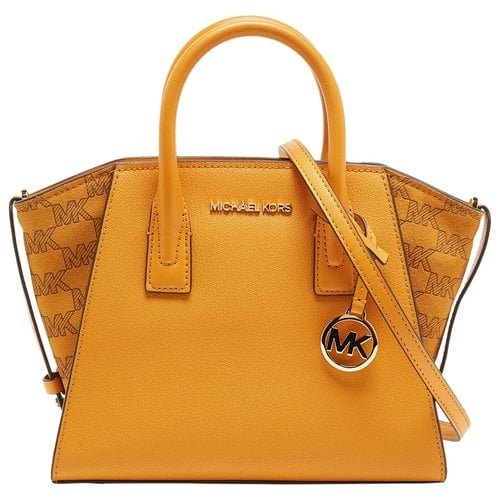 Pre-owned Michael Kors Leather Satchel In Yellow