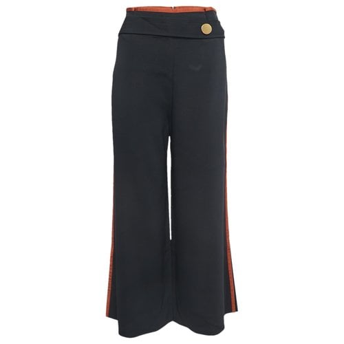 Pre-owned Peter Pilotto Cloth Trousers In Black