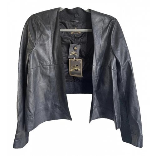 Pre-owned Vivienne Westwood Anglomania Leather Biker Jacket In Black