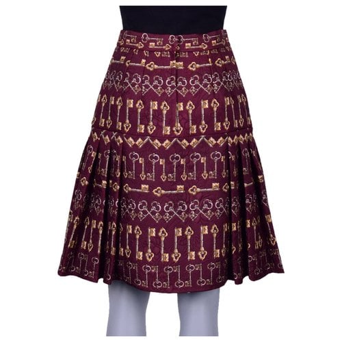 Pre-owned Dolce & Gabbana Mid-length Skirt In Burgundy