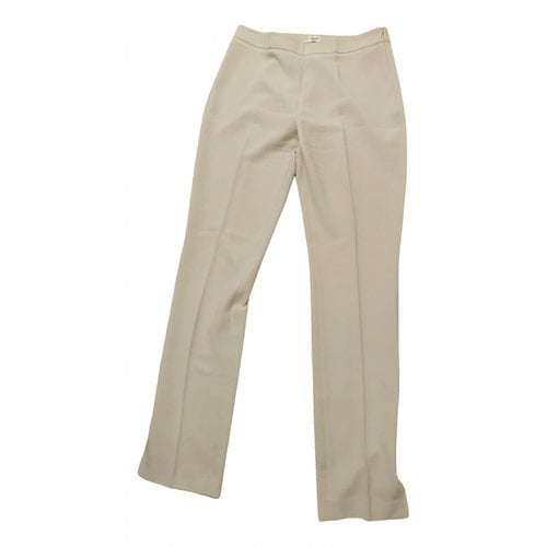 Pre-owned Filippa K Linen Straight Pants In Beige