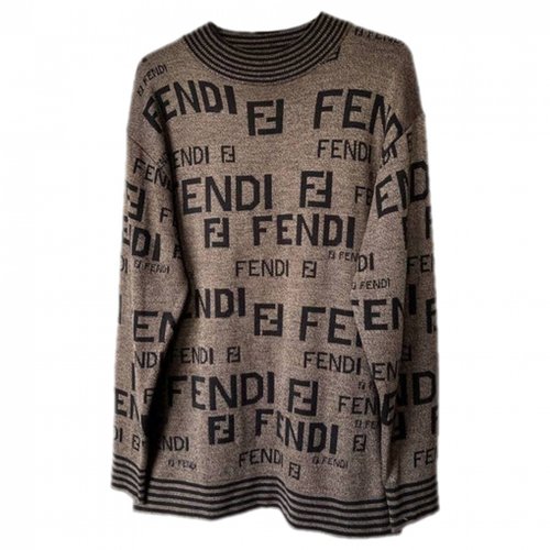 Pre-owned Fendi Wool Sweatshirt In Brown