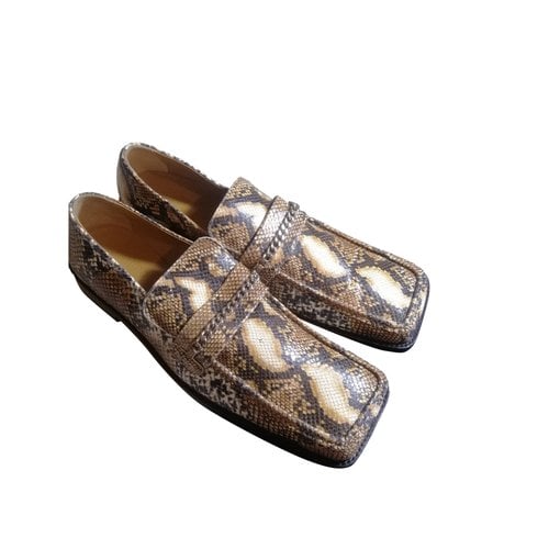 Pre-owned Martine Rose Leather Flats In Brown
