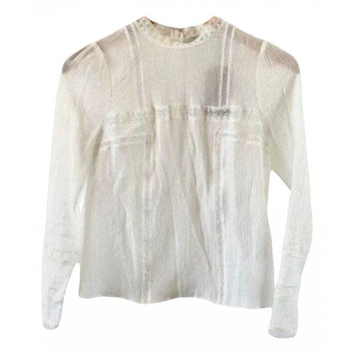 Pre-owned Allsaints Silk Blouse In White