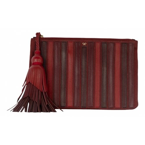 Pre-owned Anya Hindmarch Clutch Bag In Red