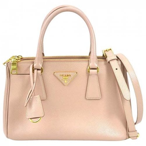 Pre-owned Prada Galleria Leather Handbag In Pink