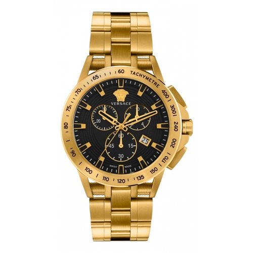 Pre-owned Versace Watch In Yellow