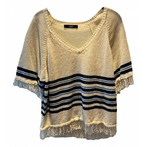 Pre-owned Max Mara Linen T-shirt In Beige