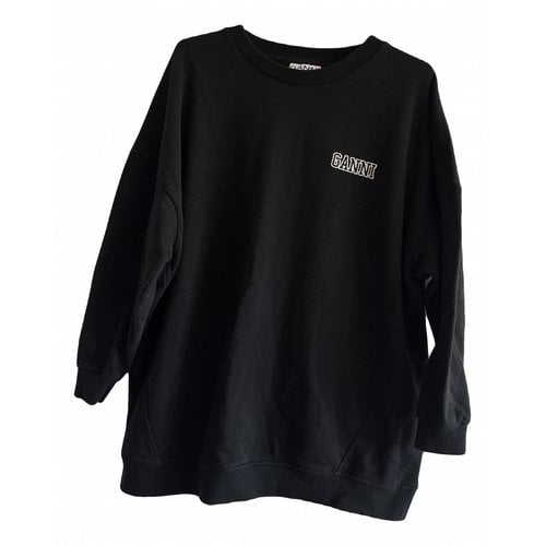 Pre-owned Ganni Sweatshirt In Black