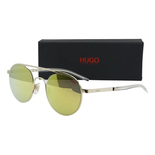 Pre-owned Hugo Boss Sunglasses In Gold