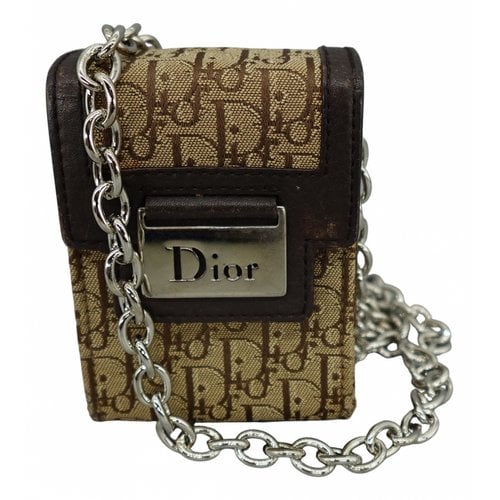 Pre-owned Dior 30 Montaigne Cloth Crossbody Bag In Brown