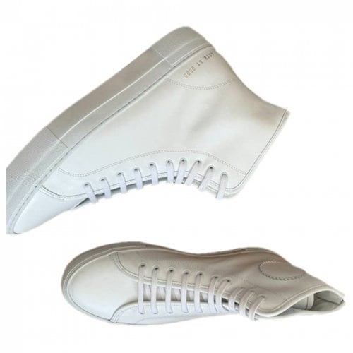 Pre-owned Dior Leather Lace Ups In White