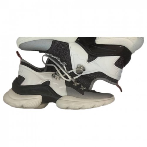 Pre-owned Moncler Leather Lace Ups In Multicolour