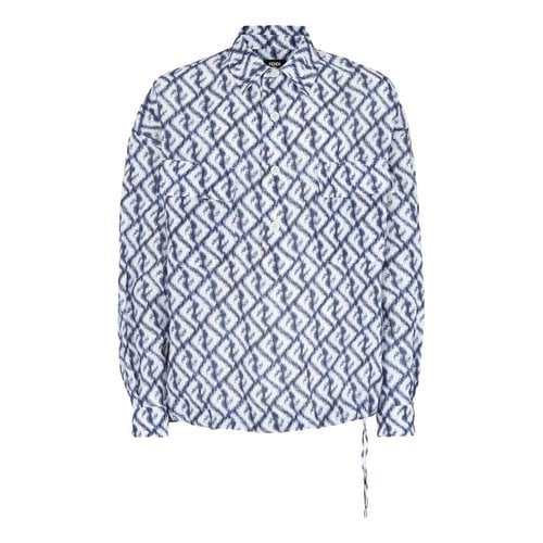 Pre-owned Fendi Linen Shirt In Blue