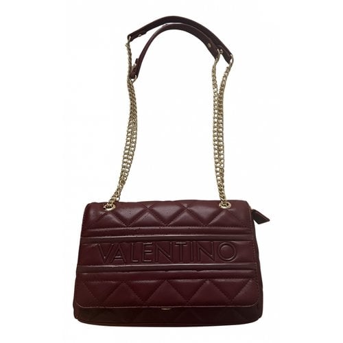 Pre-owned Valentino By Mario Valentino Leather Crossbody Bag In Burgundy