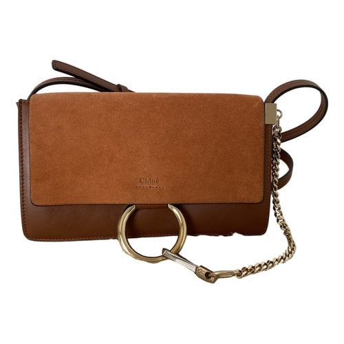Pre-owned Chloé Faye Leather Bag In Brown