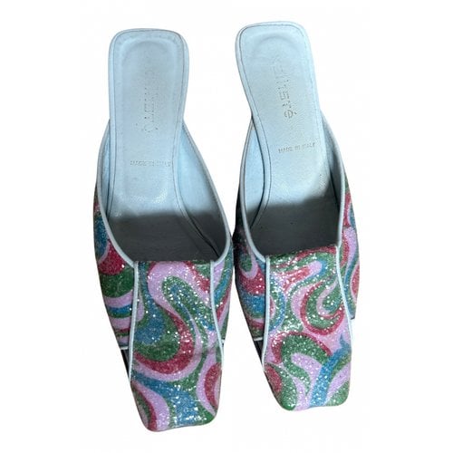 Pre-owned Kallisté Leather Mules In Pink