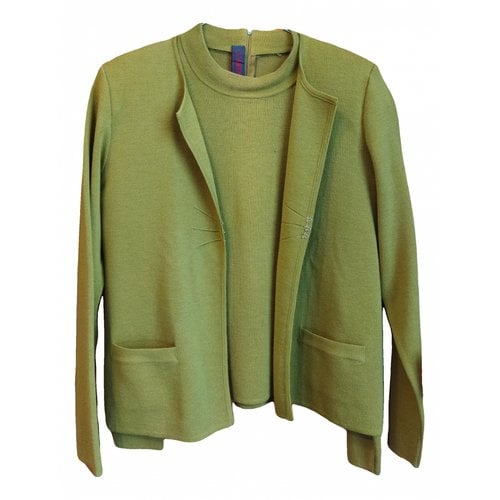Pre-owned Carine Gilson Wool Vest In Green