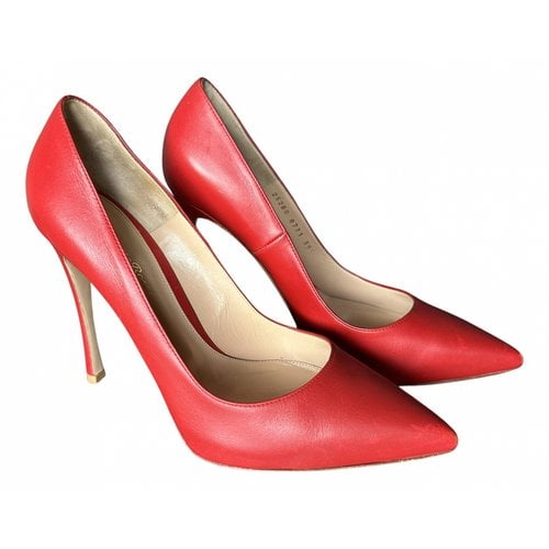 Pre-owned Gianvito Rossi Gianvito Leather Heels In Red