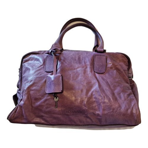 Pre-owned Jil Sander Leather Handbag In Purple