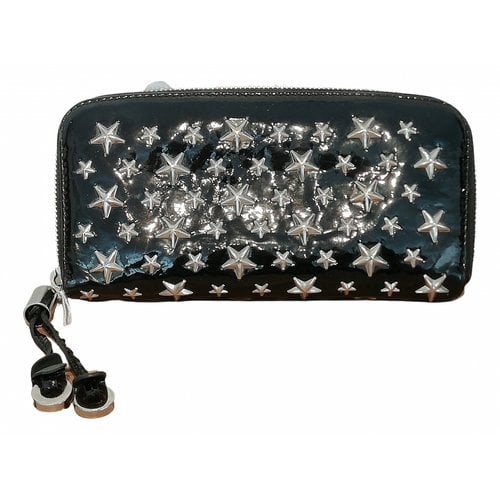Pre-owned Jimmy Choo Patent Leather Wallet In Black