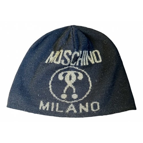 Pre-owned Moschino Wool Hat In Blue