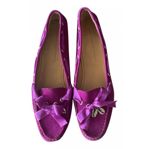 Pre-owned Ermanno Scervino Leather Flats In Purple