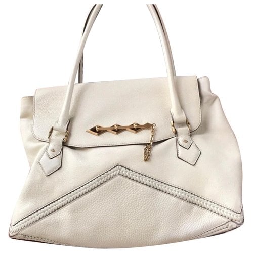 Pre-owned Ballantyne Leather Tote In White