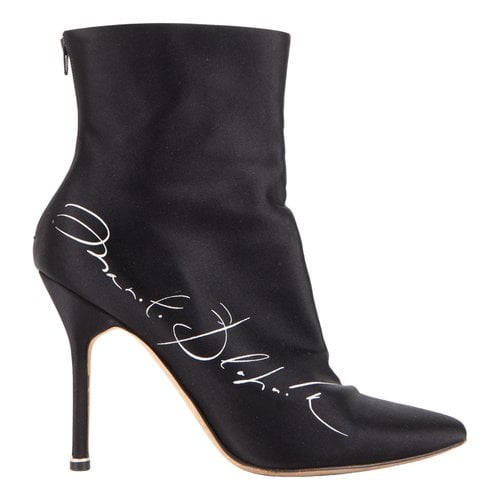 Pre-owned Vetements Cloth Ankle Boots In Black