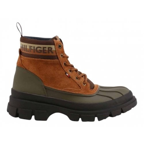 Pre-owned Tommy Hilfiger Leather Boots In Brown