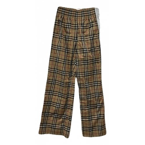 Pre-owned Burberry Trousers In Camel