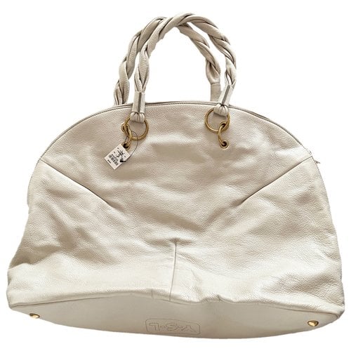 Pre-owned Saint Laurent Leather Handbag In White