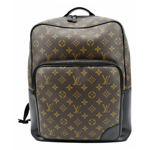 Pre-owned Louis Vuitton Leather Backpack In Brown