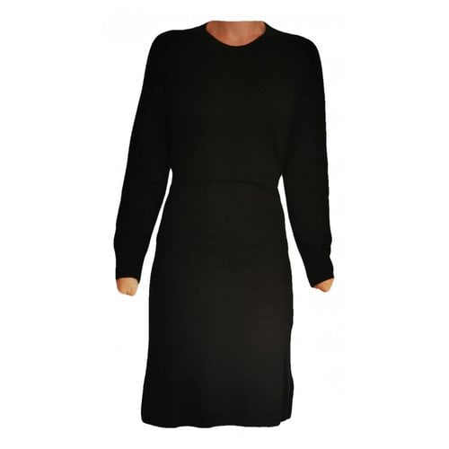 Pre-owned Sandro Cashmere Mid-length Dress In Black