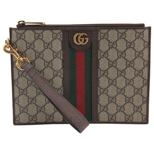 Pre-owned Gucci Ophidia Cloth Purse In Beige