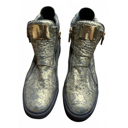Pre-owned Giuseppe Zanotti Leather High Trainers In Gold