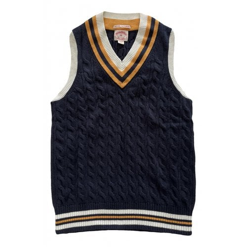 Pre-owned Brooks Brothers Cashmere Vest In Navy