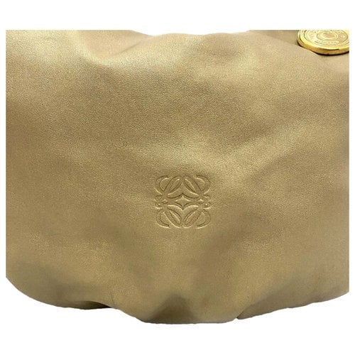 Pre-owned Loewe Leather Handbag In Gold