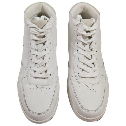 Pre-owned Madewell Leather Trainers In White