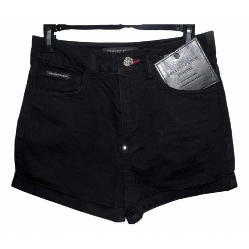 Pre-owned Philipp Plein Short Jeans In Black
