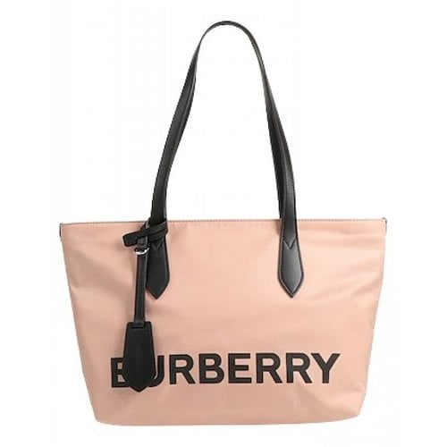 Pre-owned Burberry Leather Tote In Beige