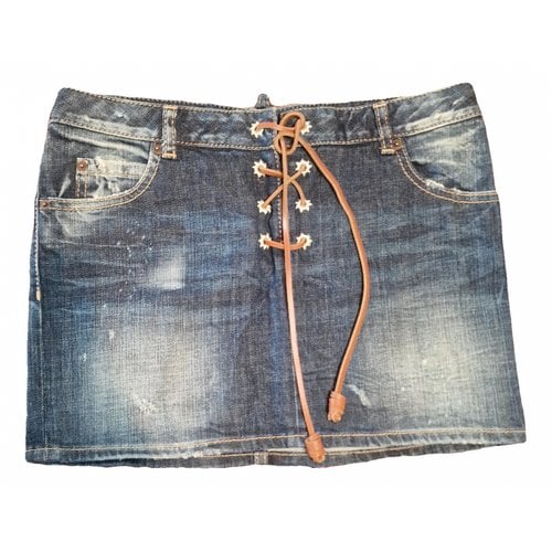 Pre-owned Dsquared2 Mini Skirt In Navy